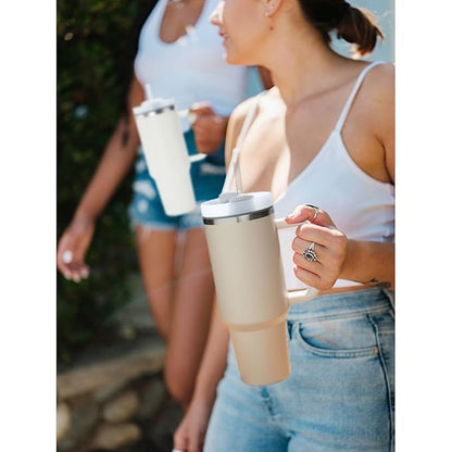 1200ML Large Capacity Stainless Steel Insulated Tumbler with Straw &amp; Lid