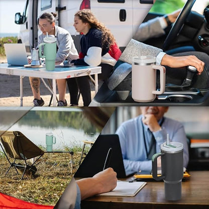 1200ML Large Capacity Stainless Steel Insulated Tumbler with Straw &amp; Lid