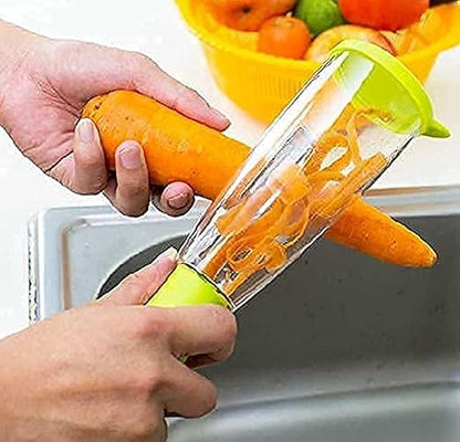 Smart Multifunctional Vegetable &amp; Fruit Peeler with Container.