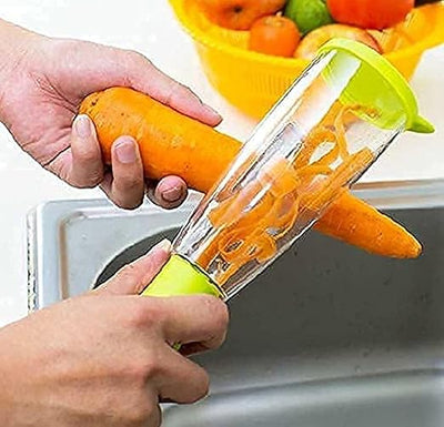 Smart Multifunctional Vegetable & Fruit Peeler with Container.
